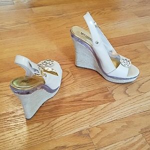 Michael Kors wedge open toe platforms